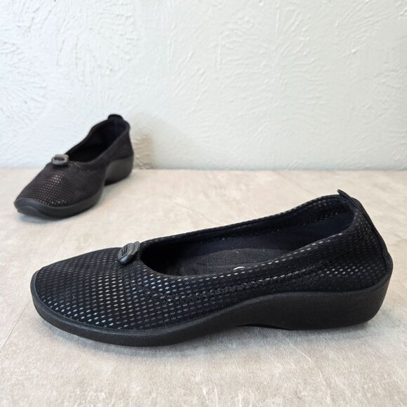 Arcopedico Comfort Ballet Flats Black Minimalist Arch Support Ballerina Shoe 6.5 - Picture 1 of 11